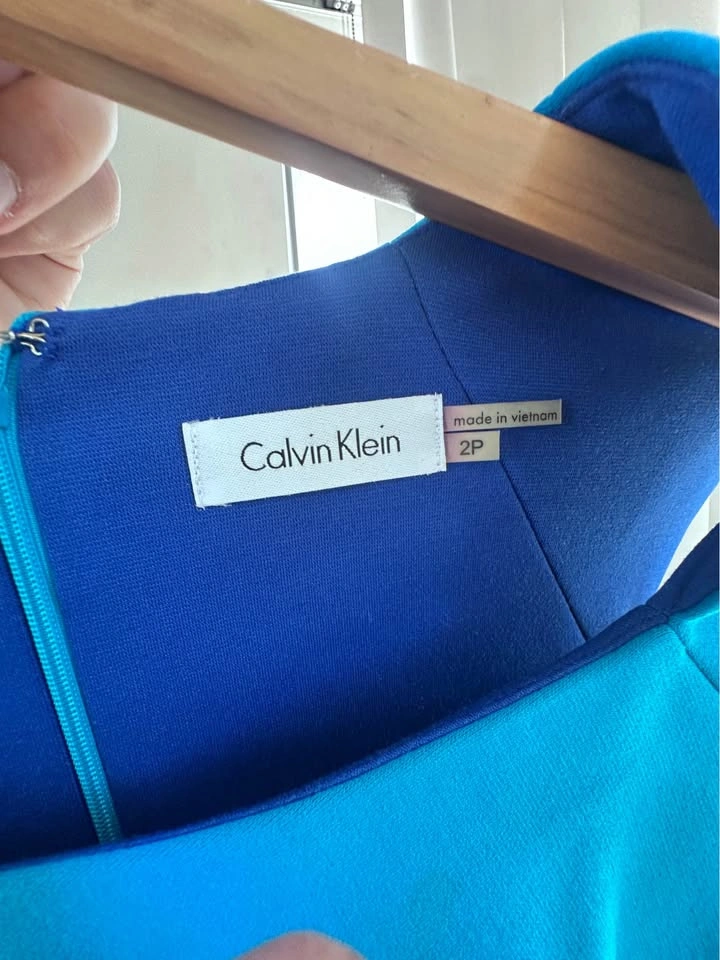 Calvin Klein Blue Ruched Sheath Dress - photo 5