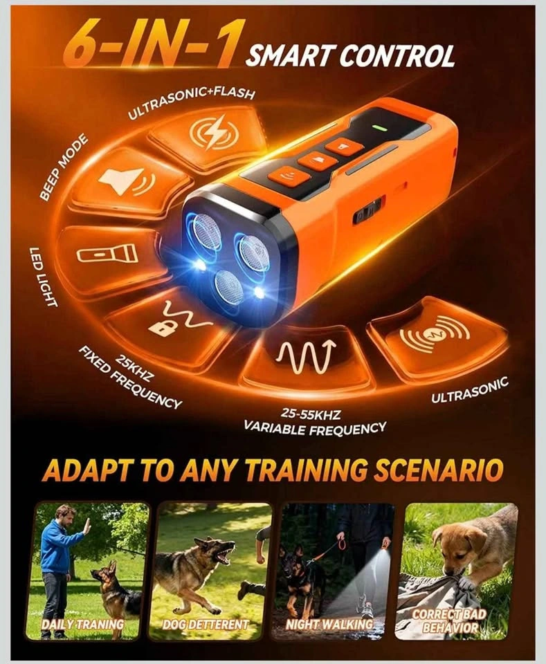 Ultrasonic Dog Bark Deterrent Device - 6 Modes, 33ft Range - photo 3