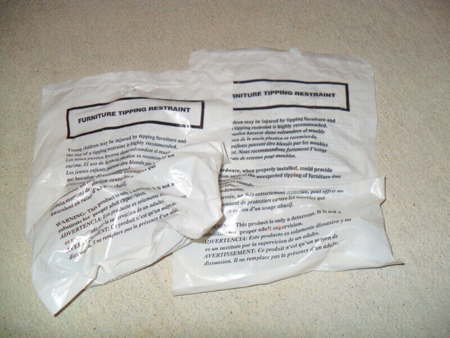 Furniture Tipping Restraint kits (2 pack) NEW