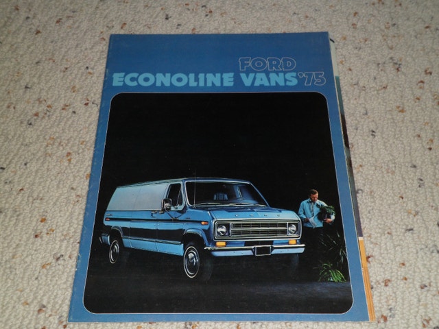 1975 Ford Econoline vans color brochure 12 pages