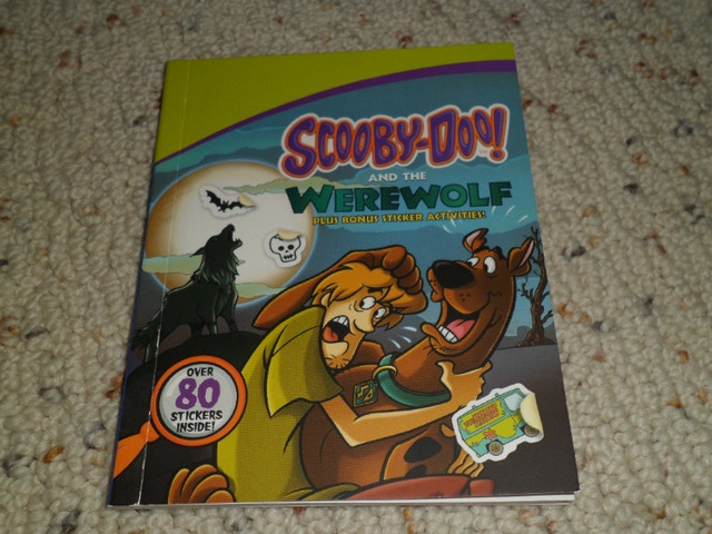 2021 McDonald Happy Meal Scooby-Doo & Werewolf Book + 30 Sticker