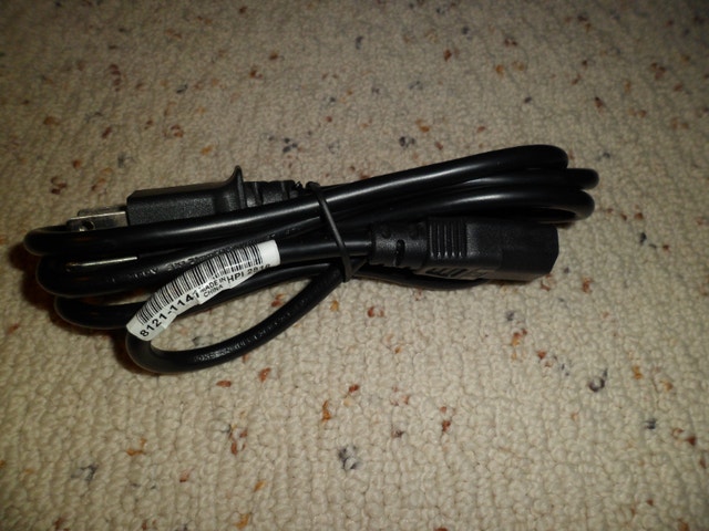 6 foot computer power cord 6' 3 prong