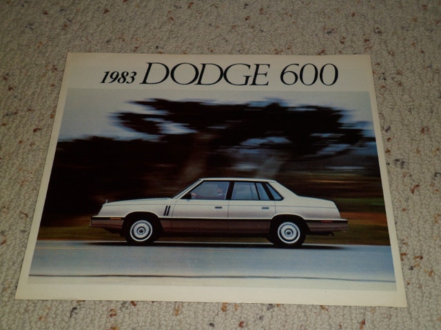 1983 Dodge 600 color brochure 6 pages