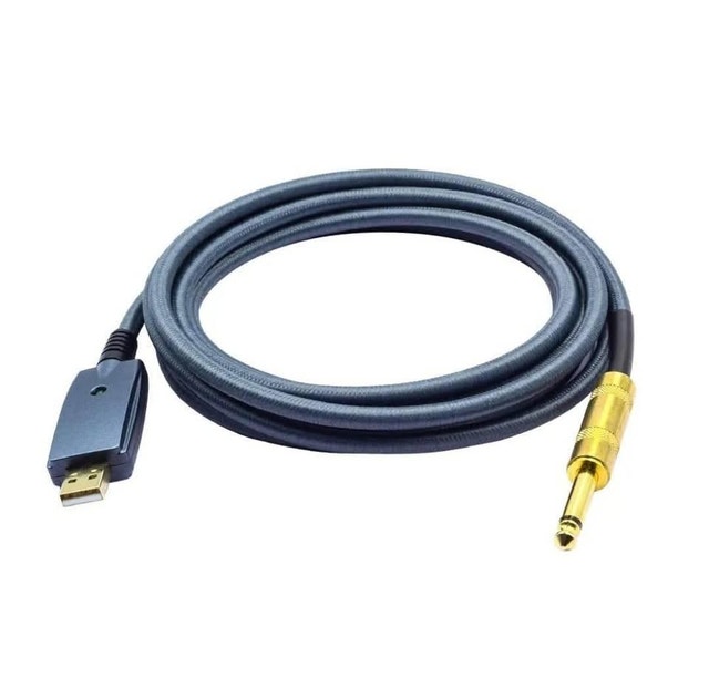 SiYear USB Guitar Cable - USB to 6.35mm 1/4" TS Mono