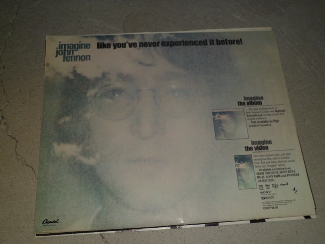 RARE!! 1986 JOHN LENNON IMAGINE 14" X 11" MAGAZINE AD