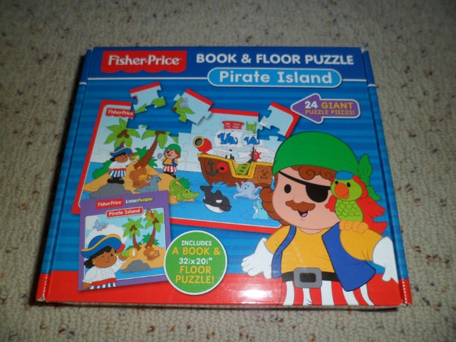 Fisher-Price Book & Floor Puzzle: Pirate Island 24 Giant Puzzle