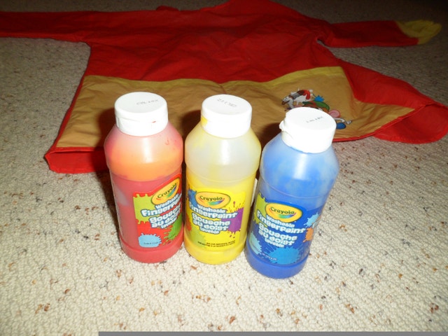 Kids plastic Smock / apron with Crayola washable fingerpaint - photo 3