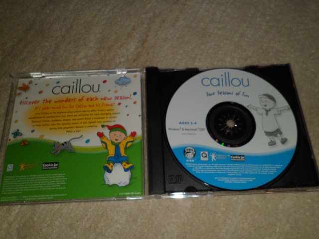 Caillou Four Seasons of Fun PC & MAC OS9 video game age 2-6 - photo 2