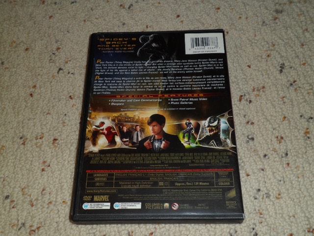 Spider-Man 3 widescreen dvd - photo 3