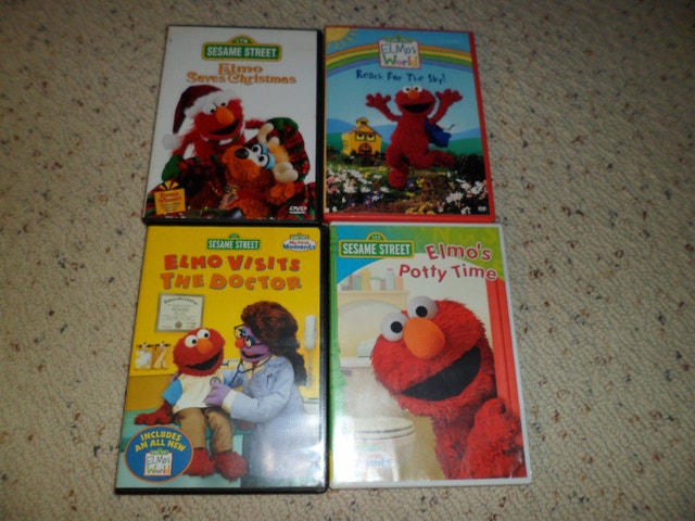 LOT of 4 SESAME STREET ELMO DVD's