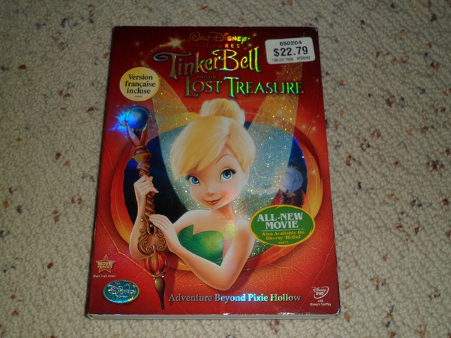 Disney Tinker Bell & Lost The Treasure dvd with sleeve