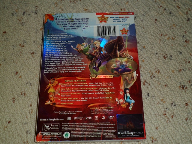 Disney Tinker Bell & Lost The Treasure dvd with sleeve - photo 2
