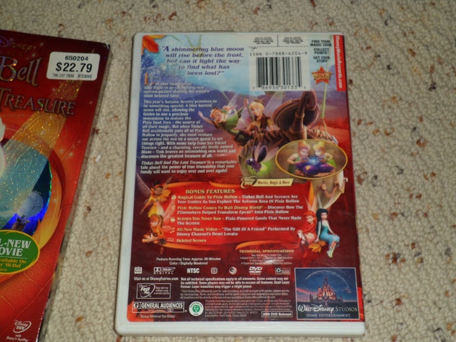 Disney Tinker Bell & Lost The Treasure dvd with sleeve - photo 5