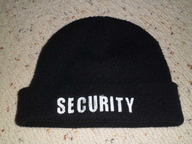 Black Security toque hat