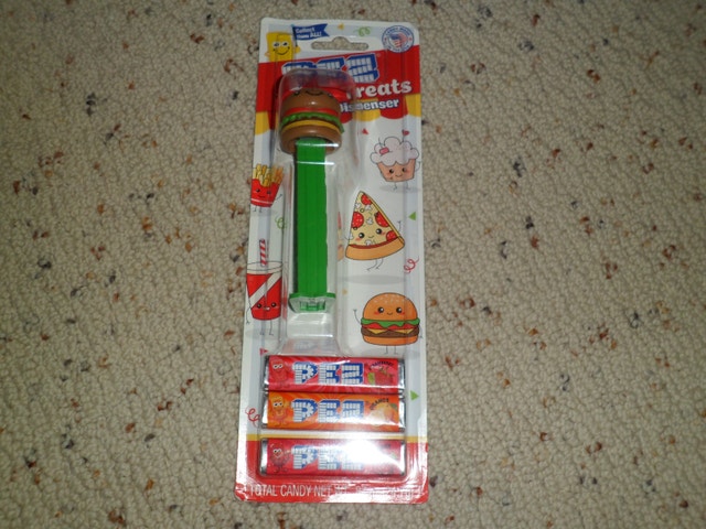 Complete Set of 3-Pez Treats Candy and Dispenser Pizza Taco Burg - photo 2