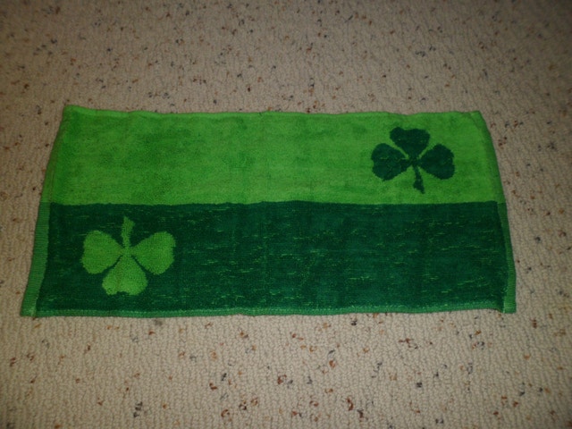 Irish St. Patrick day hand bar towel 17" x 8" NEW