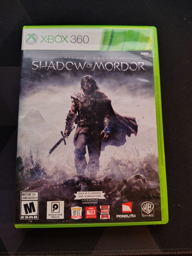 Xbox 360 Middle Earth Shadow of Mordor video game