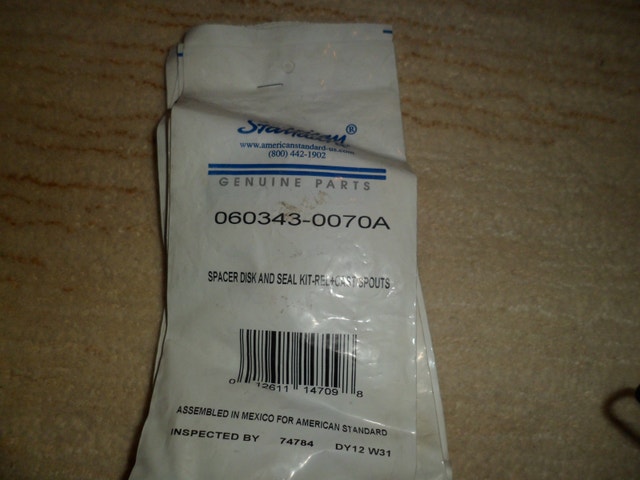 Genuine American Standard 060343-0070A SPACER NEW / SEALED