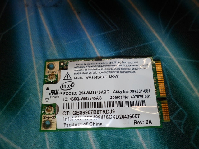 409407-001 WM3945ABG GENUINE HP WIRELESS CARD PAVILION DV2200