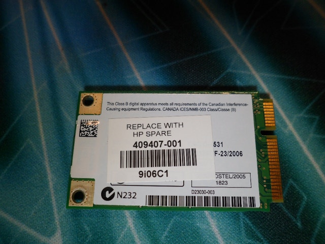 409407-001 WM3945ABG GENUINE HP WIRELESS CARD PAVILION DV2200 - photo 2