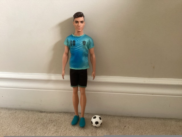 Barbie Hispanic Ryan Soccer/Football Doll W Ball