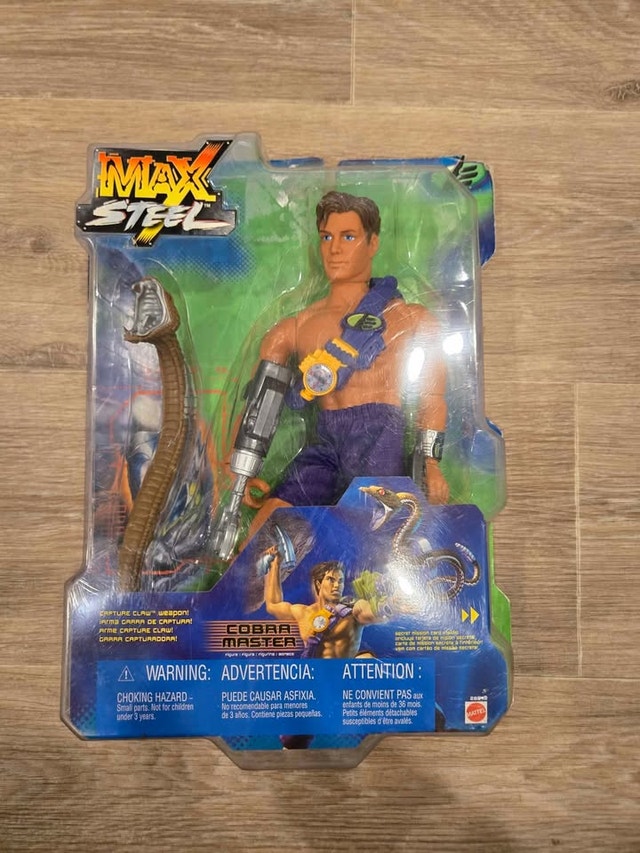 MAX STEEL VINTAGE COLLECTIBLE Cobra Master Action Figure Sealed
