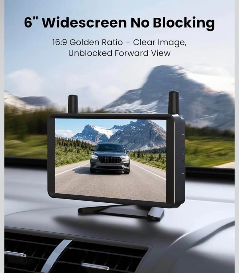 Solar Wireless Backup Camera 6" 1080P Screen - photo 3