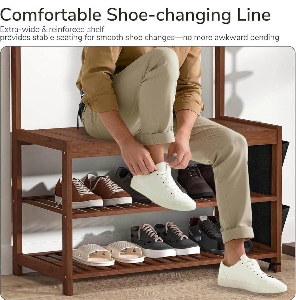 Entryway Bench Tree with shoe storage - photo 4
