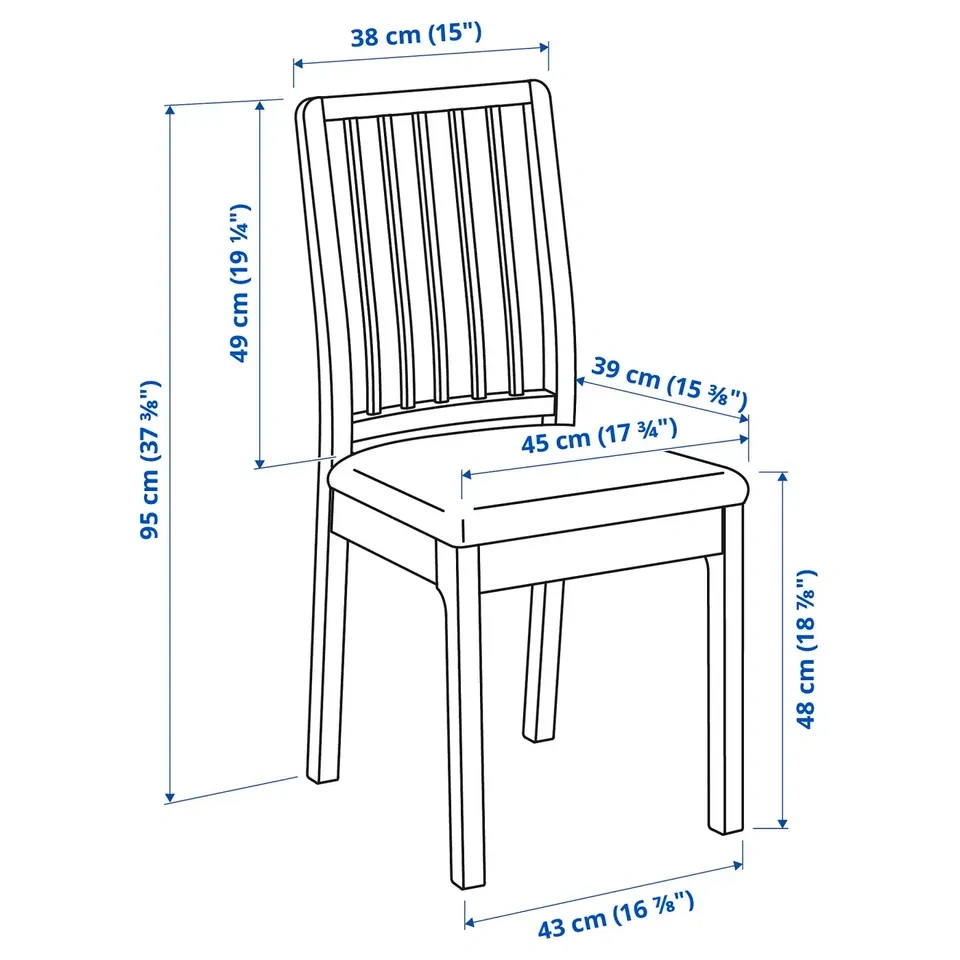 IKEA Extendable Dining Set: Table + 4 Chairs - photo 3