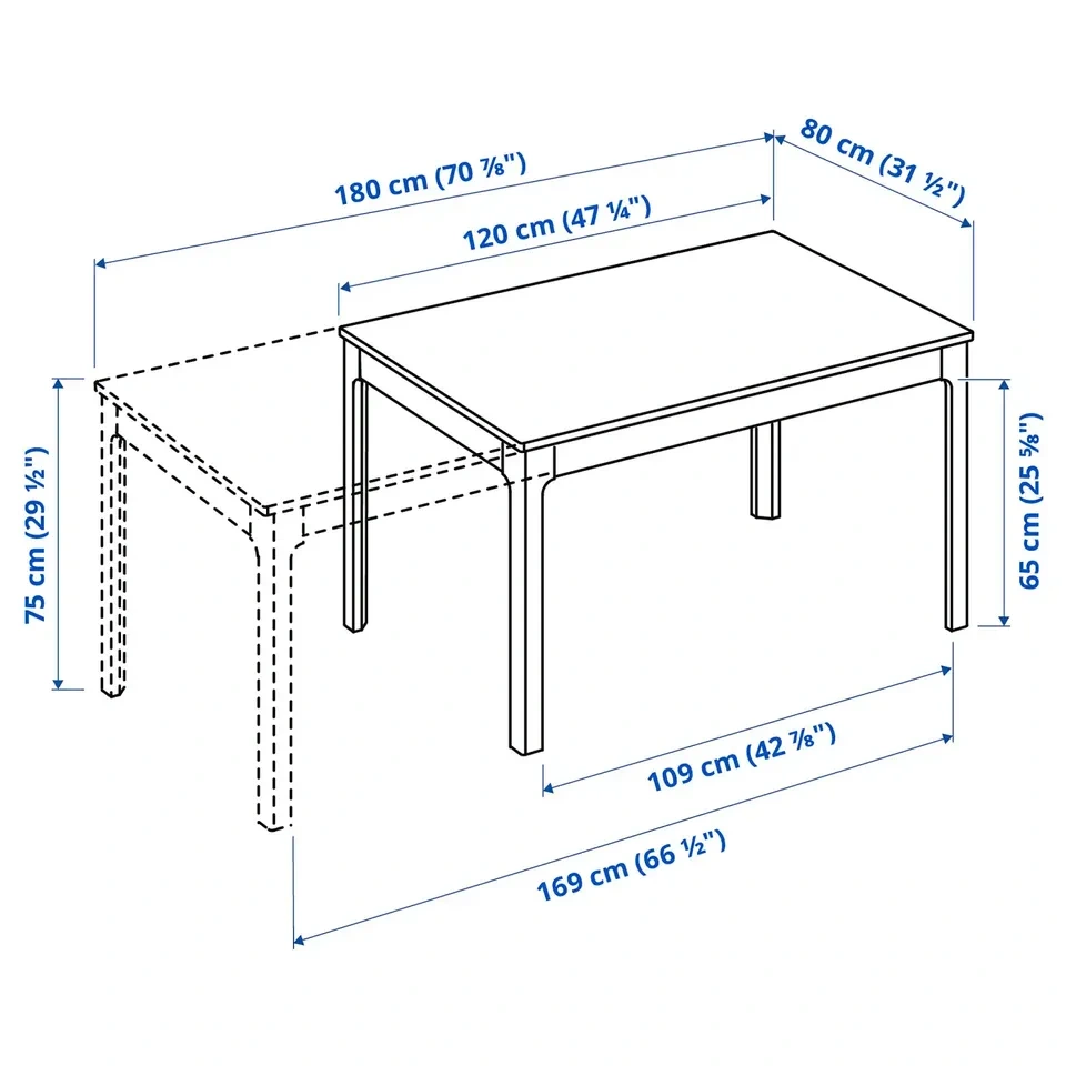 IKEA Extendable Dining Set: Table + 4 Chairs - photo 4