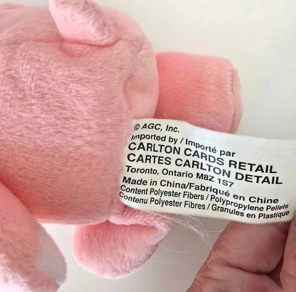 Vintage 8" Care Bears Cheer Bear Plush Beanie Toy - photo 4
