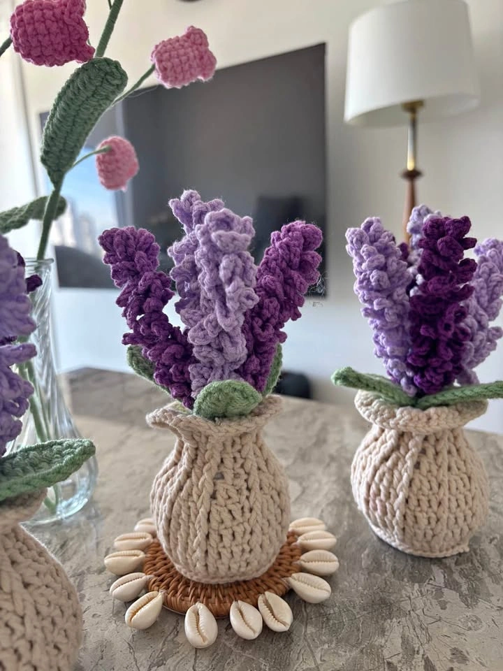 🌿 Handmade Crochet Lavender Pot 💜