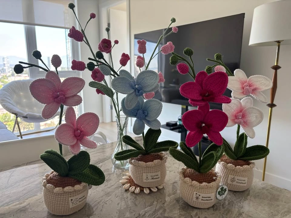 Handmade Crochet Orchid Pots - photo 4