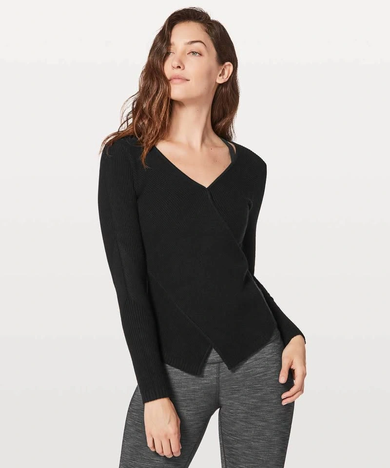 Lululemon Wrap It Back Sweater – Reversible Cashmere Blend, Size - photo 4