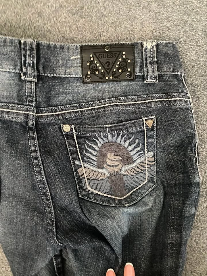 Vintage Y2K Guess Embroidered Low-Rise Bootcut Jeans - photo 4