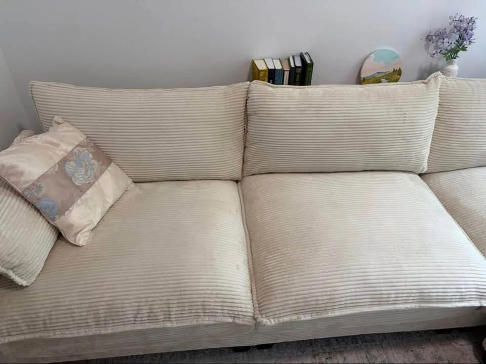 Modular Corduroy Sectional Sofa with Ottoman - photo 3