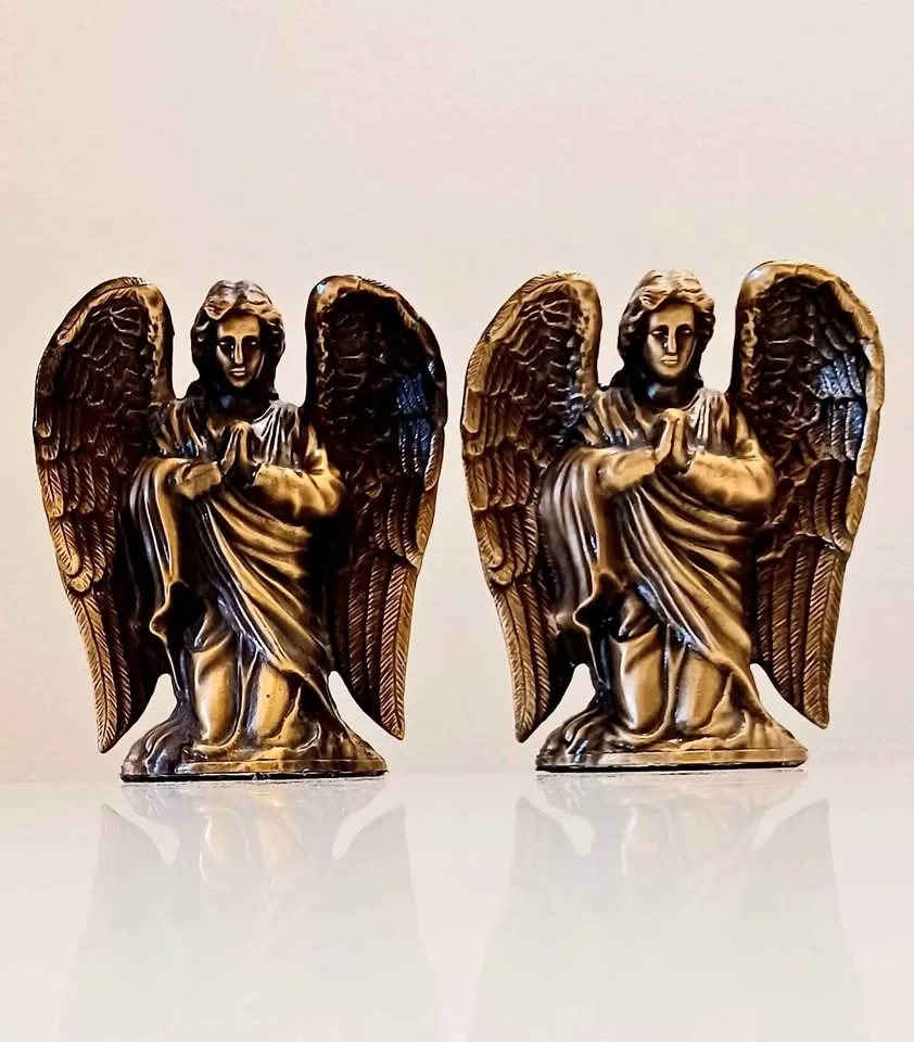 Heavy Solid Bronze Angel Figurines thumbnail