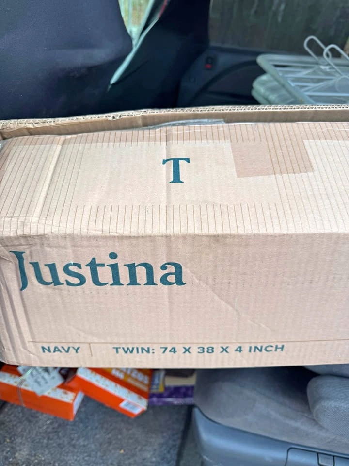 Brand new Justina Navy Twin bed frame