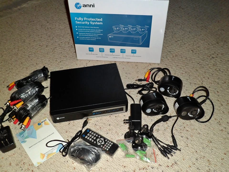 Anni Home Security Camera System 1080p Wired Surveillance Kit