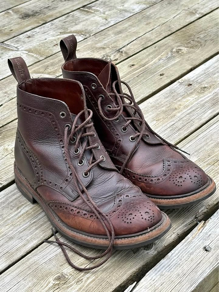 Loake Leather Brogue Boots – Made in England