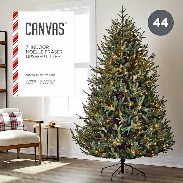 CANVAS Pre-Lit Noelle Fraser Upswept Christmas Tree, 500 LED