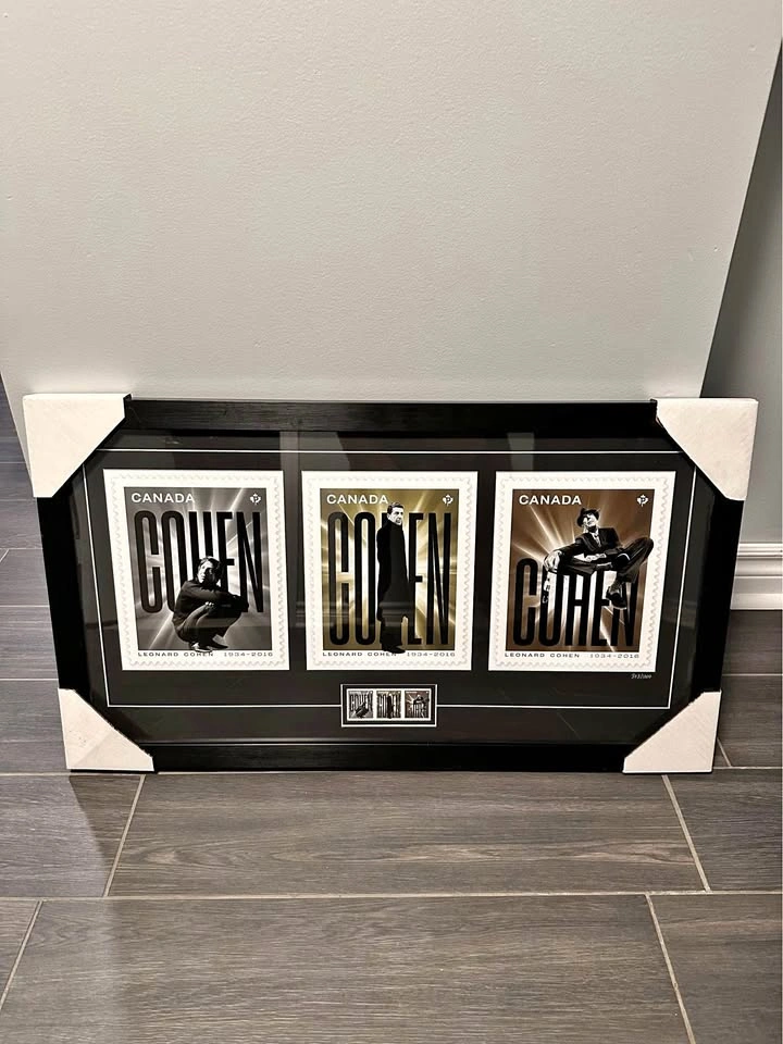 Leonard Cohen Framed Stamps