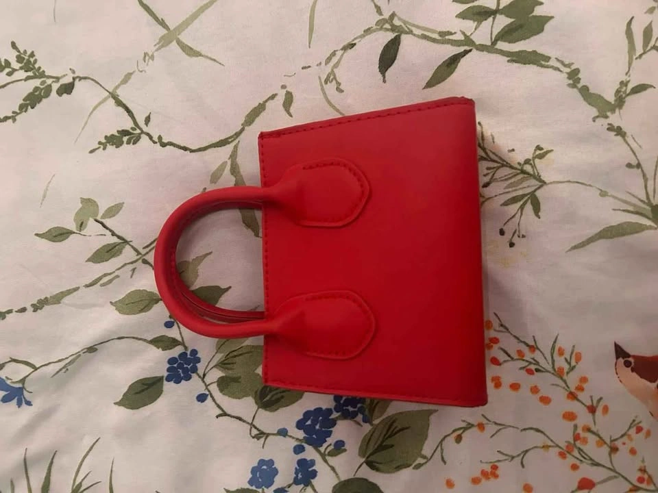 Red Mini Handbag with Crossbody Strap - photo 2