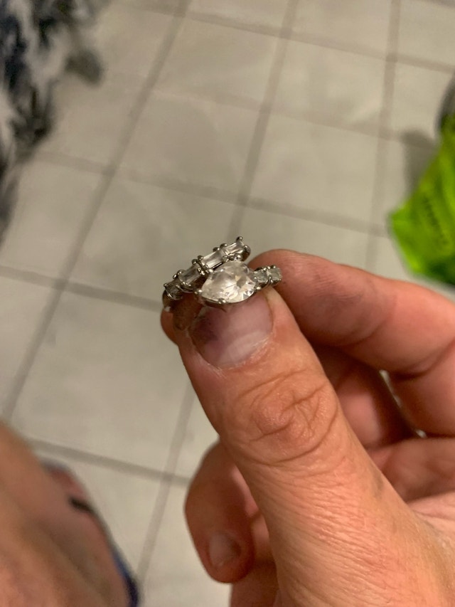 Pear Shaped Cubic Zirconia Ring