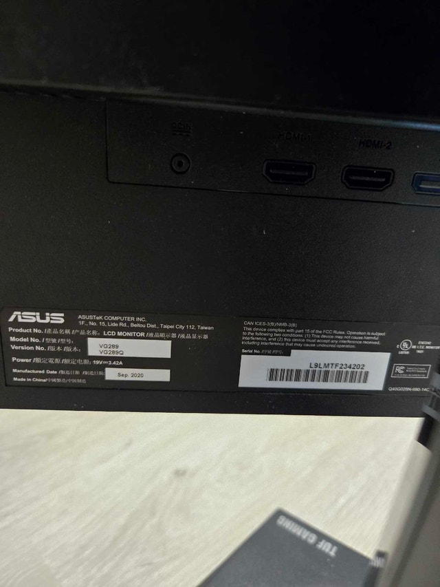 Asus TUF Gaming 28-inch 4K Monitor - photo 4