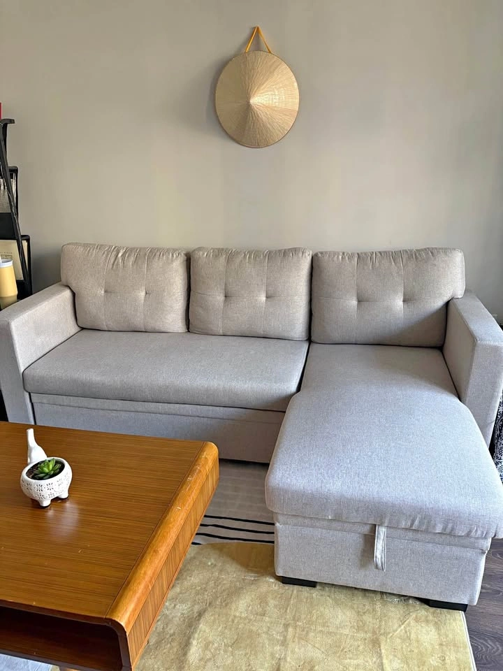 Like-New Reversible Sectional Sofa Bed + Storage Chaise
