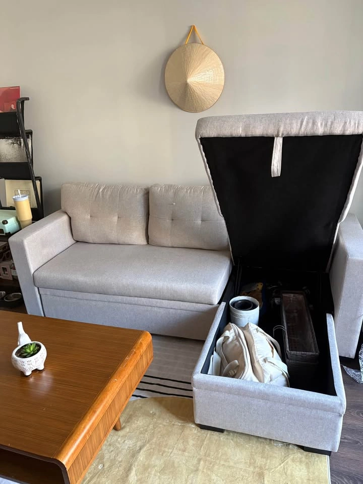 Like-New Reversible Sectional Sofa Bed + Storage Chaise - photo 2