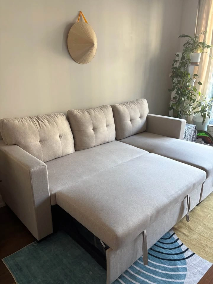 Like-New Reversible Sectional Sofa Bed + Storage Chaise - photo 3