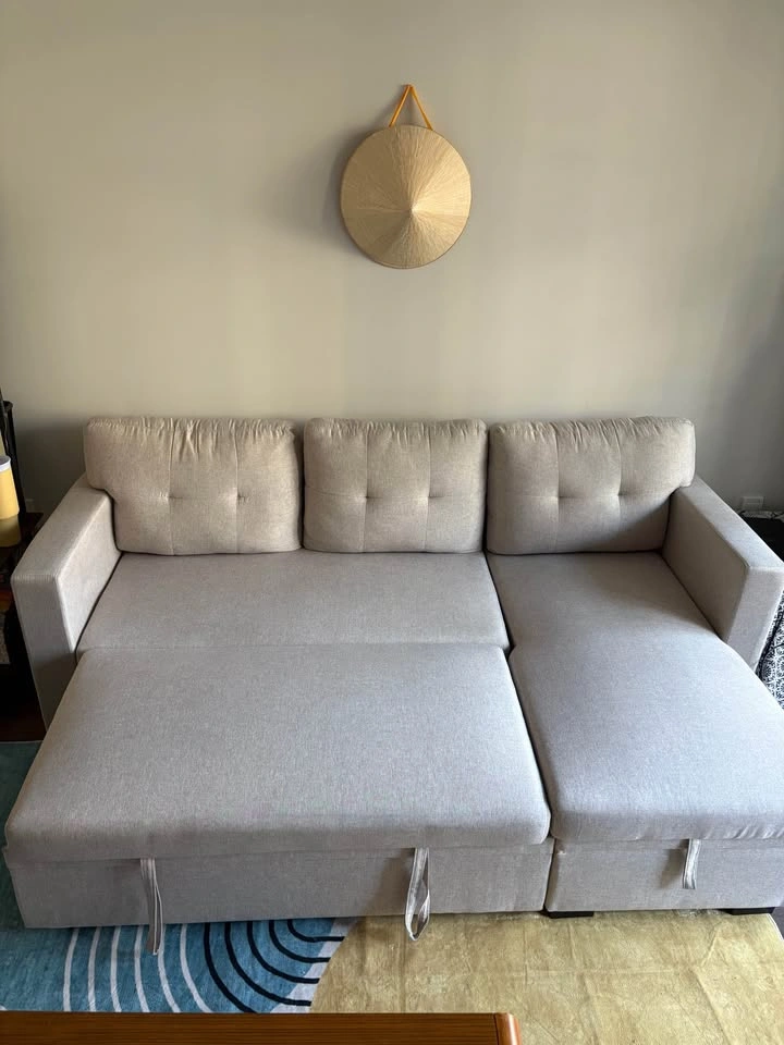 Like-New Reversible Sectional Sofa Bed + Storage Chaise - photo 4