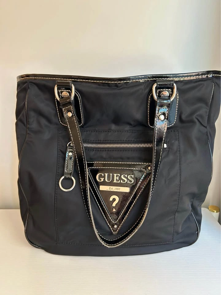 Vintage Y2K Guess Black Nylon Tote Bag - photo 4